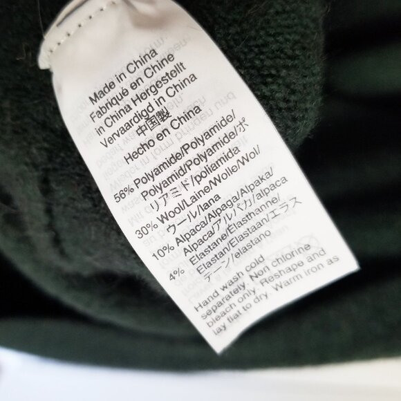 Madewell Kent Cardigan Sweater Coziest Yarn Wool Alpaca Blend Forest Green XL - Picture 9 of 15